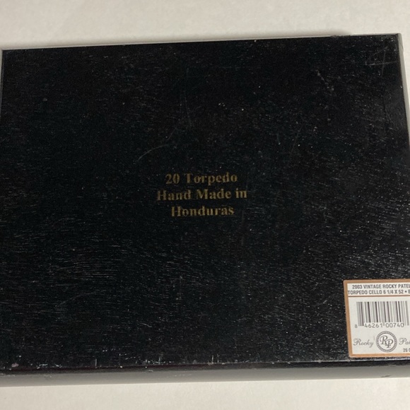 2003 VINTAGE ROCKY PATEL TORPEDO CIGAR BLACK BOX - Picture 3 of 14